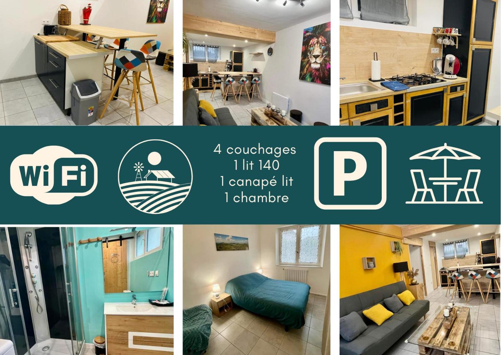 Studio 40M2 Plein Pied Avec Parking Jussac Exteriör bild